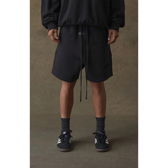 Fear of God ESSENTIALS Stretch Limo Black Men's Sweat Shorts NWT Sz L - Picture 2 of 9
